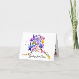 Alaskan Wildblumen Grußkarte Dankeskarte
