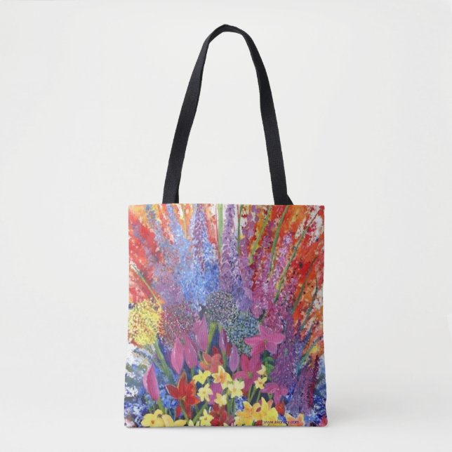 Alaskan Wildblumen Tote Bag Tasche (Vorderseite)
