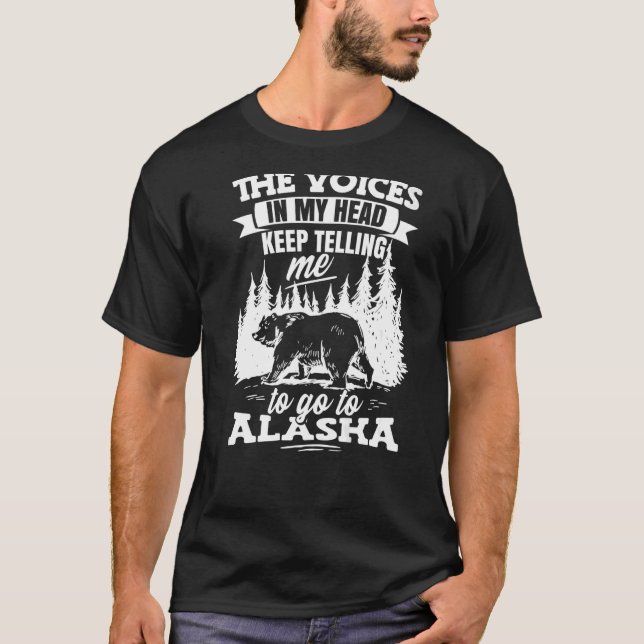 Alaskan Wilderness Alaska Urlaub T-Shirt (Vorderseite)
