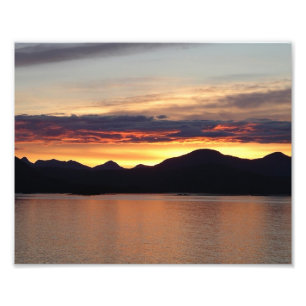 Alaskanischer Sonnenuntergang I Schöne Alaska-Foto Fotodruck