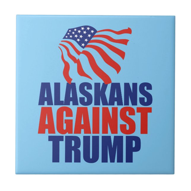 Alaskans gegen Trumpf Fliese (Vorderseite)