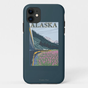 AlaskaRailroad und Fireweed-Vintage Reise iPhone 11 Hülle