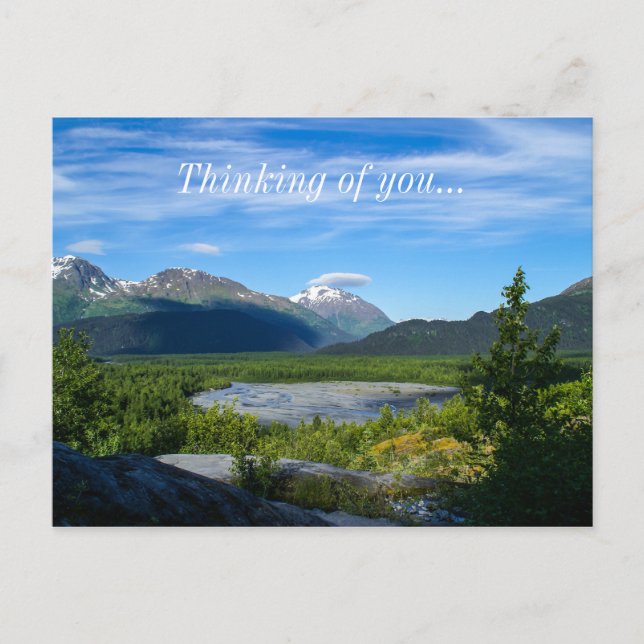 Alaska's Exit Glacier Valley Denken Sie an Sie Postkarte (Vorderseite)