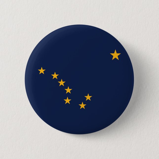 Alaskas Flagge Button (Vorderseite)