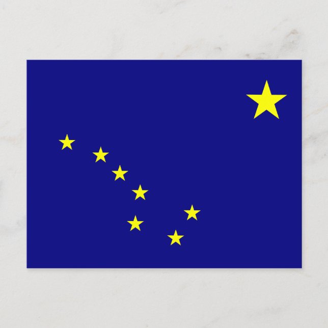 Alaskas Flagge Postkarte (Vorderseite)