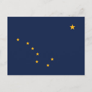 Alaskas Flagge Postkarte