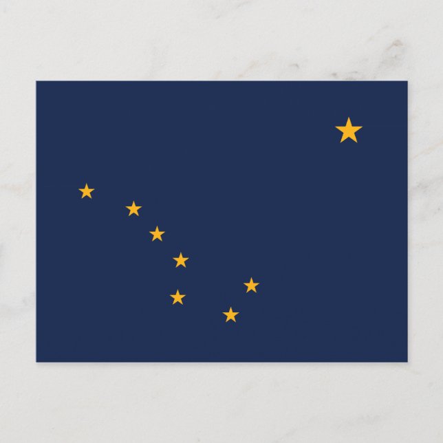 Alaskas Flagge Postkarte (Vorderseite)