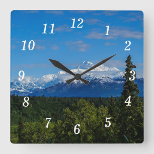 Alaskas McKinley-Wall-Uhr Quadratische Wanduhr