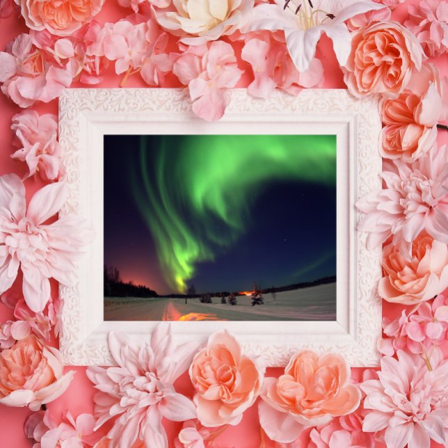 Alaskas Nordlicht Nacht Fotodruck (Northern Lights Photo)