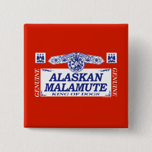 Alaskischer Malamute Button