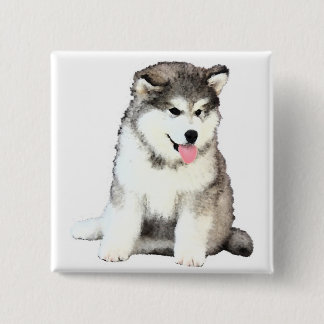 Alaskischer Malamute Button