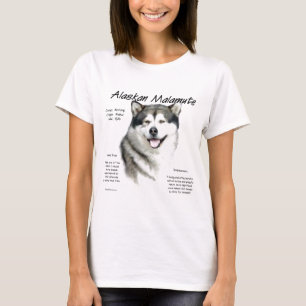 Alaskischer Malamute-Geschichtsentwurf T-Shirt