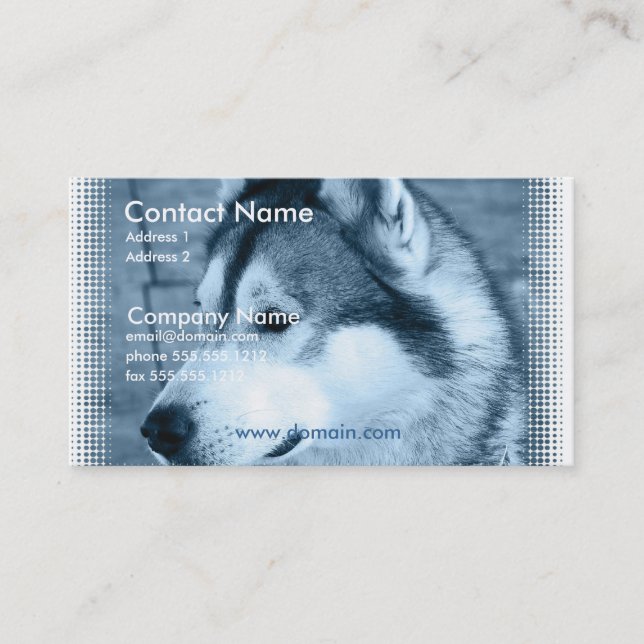 Alaskischer Malamute-HundeVisitenkarte Visitenkarte (Vorderseite)