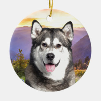 Alaskischer Malamute Keramikornament