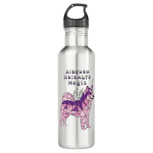 Alaskischer Malamute-magisches Einhorn Pegasus Edelstahlflasche