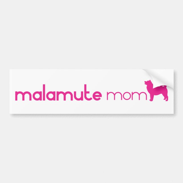 Alaskischer Malamute-Mama Autoaufkleber (Vorne)