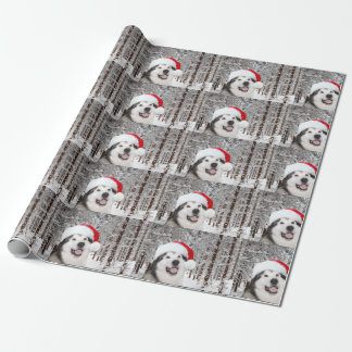 Alaskischer Malamute-Weihnachten Geschenkpapier