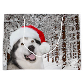 Alaskischer Malamute-Weihnachten Große Geschenktüte