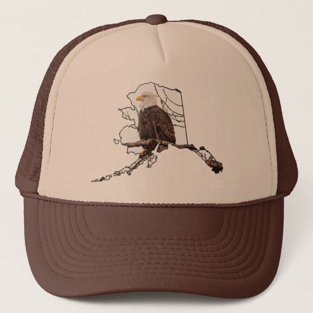 Alaskischer Weißkopfseeadler-Hut Truckerkappe (Vorderseite)