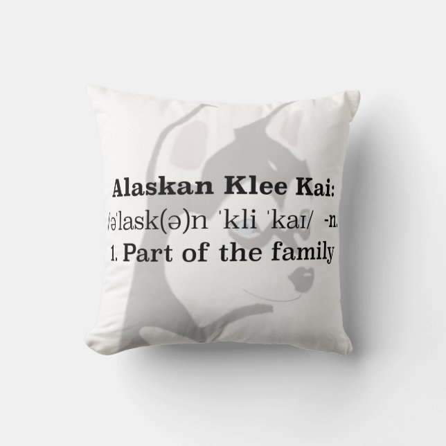 Alaskisches Klee Kai Kissen (Vorderseite)