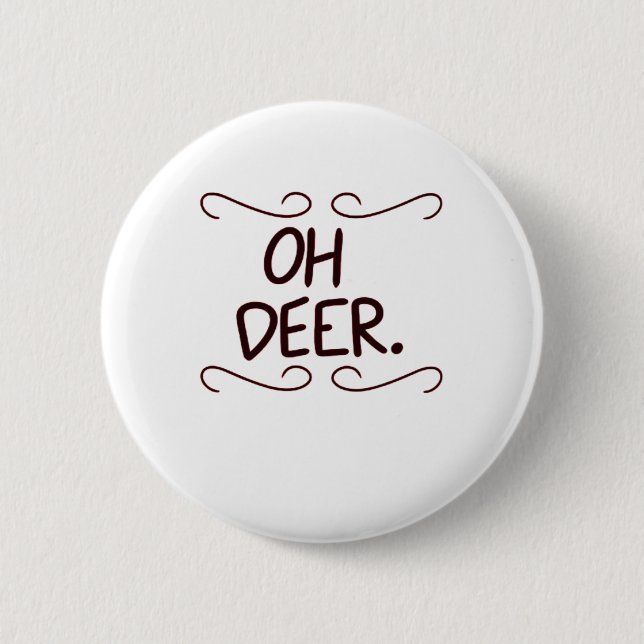 Alastor Oh Deer Creative Art Design  Button (Vorderseite)