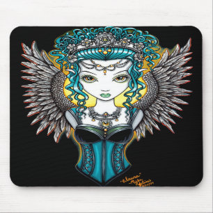 "Alaura" gotisches Schutzengel mousepad