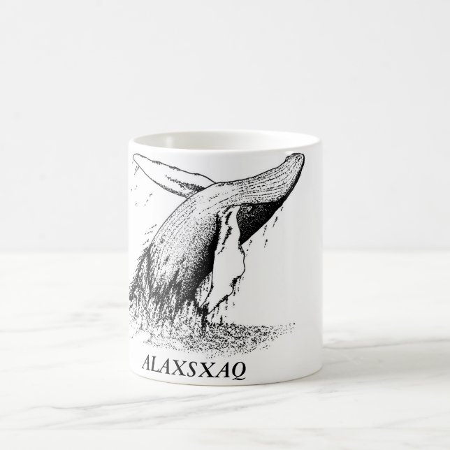 ALAXSXAQ - Kaffee-Tasse - Buckel-Wal-Grafik Kaffeetasse (Mittel)
