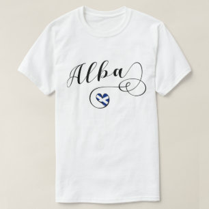 Alba Flag Heart, Schottland, Schotten Gaelic T - S T-Shirt