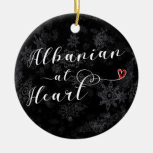 Albanais au coeur, ornement d'arbre de Noël