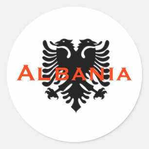 Albaner-Eagle-Aufkleber Runder Aufkleber
