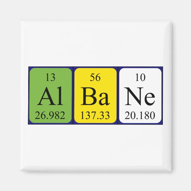 Albaner Periodenmagnet Magnet (Vorne)