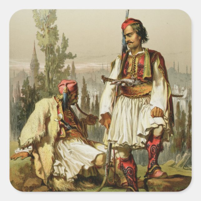 Albaner, Söldner in der osmanischen Armee, Pub b Quadratischer Aufkleber (Vorderseite)