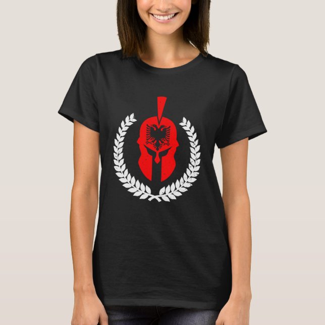 Albania Eagle Flag Kosovo Shqiptar illyrian helmet T-Shirt (Vorderseite)