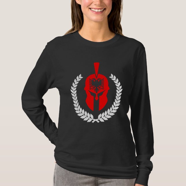 Albania Eagle Flag Kosovo Shqiptar illyrian helmet T-Shirt (Vorderseite)