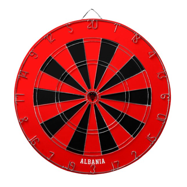 Albania Flag Patriot's Bullseye Dartscheibe (vorne)