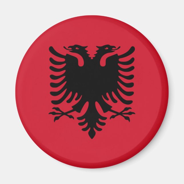 Albanian Eagle Magnet Red (Vorne)