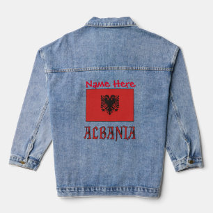 Albanie et drapeau albanais blanc Personnalisé