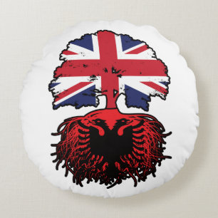 Albanien Albanien Vereinigtes Königreich Großbrita Rundes Kissen