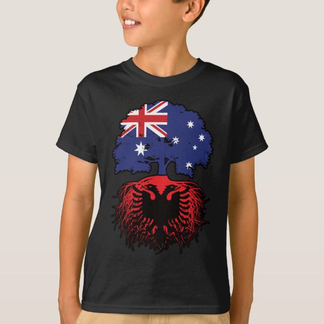 Albanien Albanisch Australische Australische Tree  T-Shirt (Vorderseite)