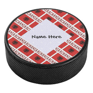 Albanien Albanische Flagge Kachel Persönlich Eishockey Puck