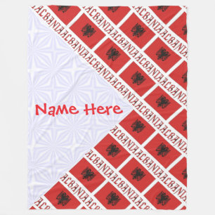 Albanien Albanische Flagge Kacheln Personalisiert Fleecedecke
