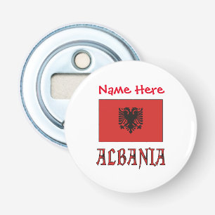 Albanien Albanische Flagge Rot Personalisiert Flaschenöffner