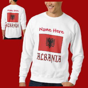 Albanien Albanische Flagge Rot Personalisiert Sweatshirt