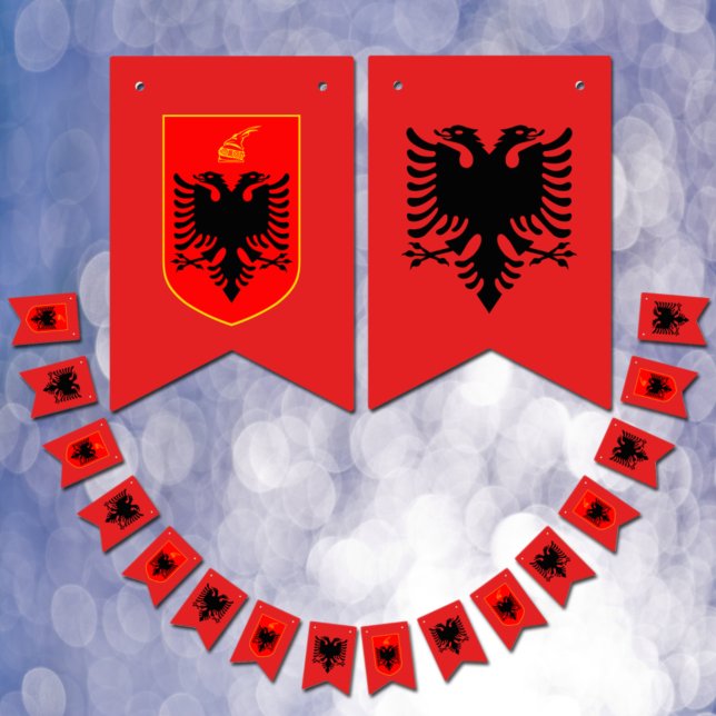 Albanien - Banner, albanisches Party für Flaggen / (Von Creator hochgeladen)
