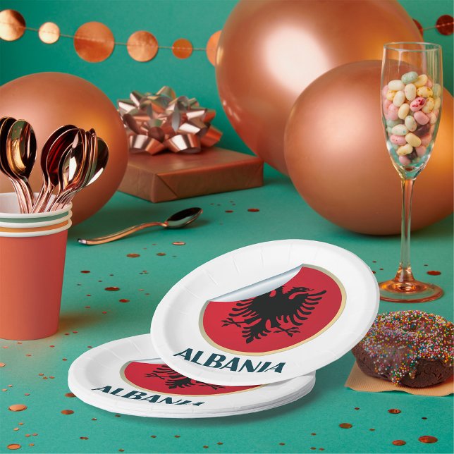 Albanien Doppel-AdlerEmblem Pappteller (Von Creator hochgeladen)