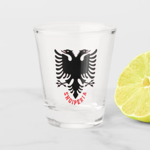 Albanien Doppelkopfadler Schnapsglas