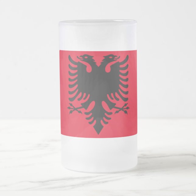 Albanien Double Eagle Mattiert Beer Tasse (Mittel)