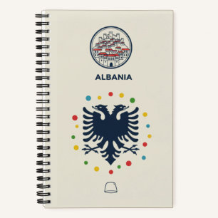 Albanien-Erbe & Doppeladler-Foto Notizbuch