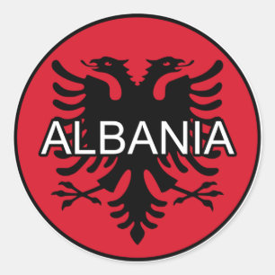 Albanien-Euro-Aufkleber Runder Aufkleber