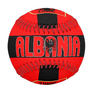 Albanien - Fahne und Wappen - Patriotik Baseball